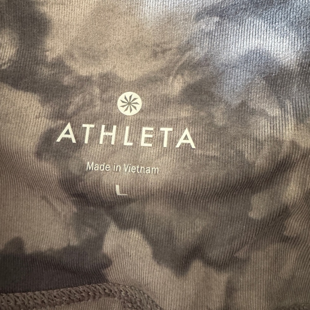 Athleta Women's Flower Print Leggings in Black and Gray - Picture 6 of 8